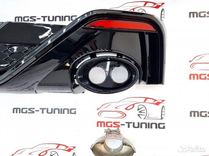 Задний бампер+диффузор Audi A4 RS4 В9 2019-н.в