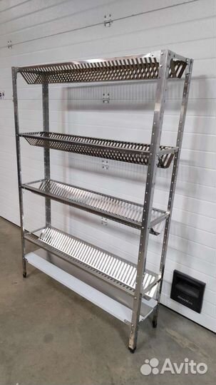 Полка стеллаж (нерж ) для тарелок