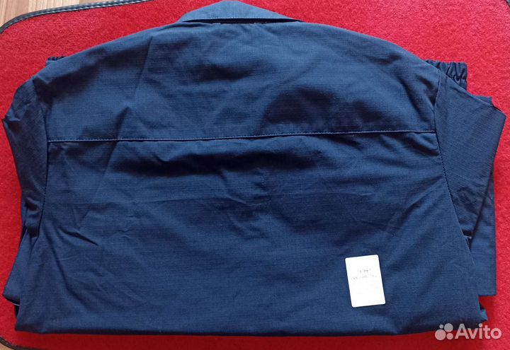 Офисная военная форма синего цвета короткий рукав