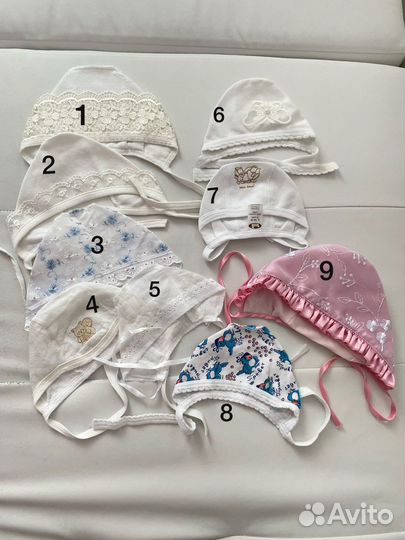 Шапочки чепчики