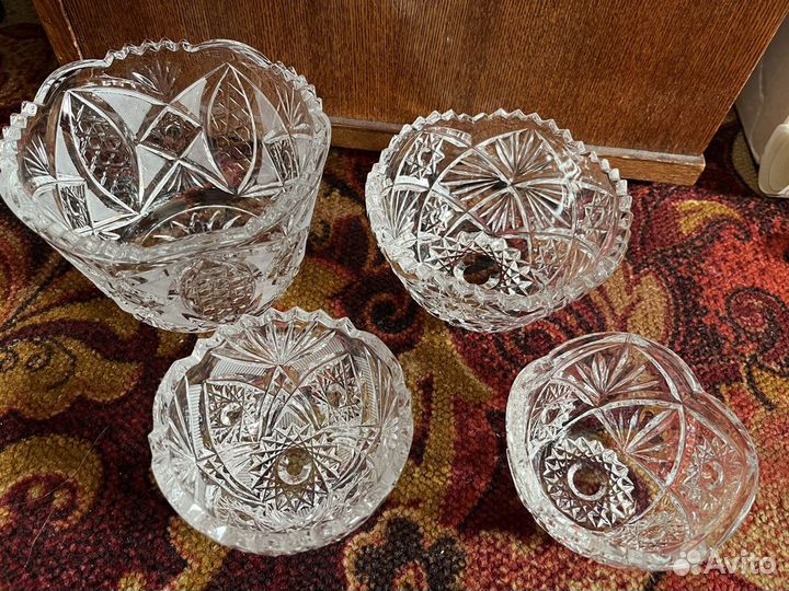 Конфетницы хрустальные