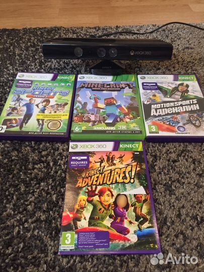 Kinect для Xbox360+игры (Майнкрафт отдельно)
