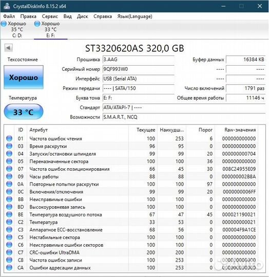 Жесткие диски 320 и 500 Гбайт