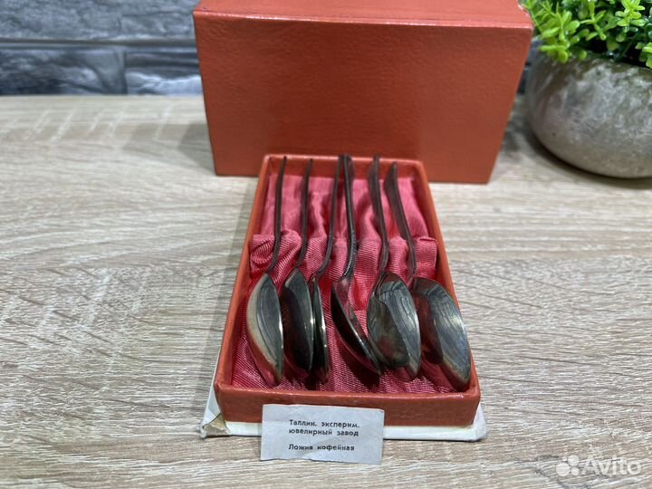 М.21662 Ложки кофейные по серебрение нмц