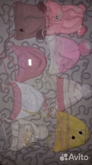 Шапки демисезонные на девочку