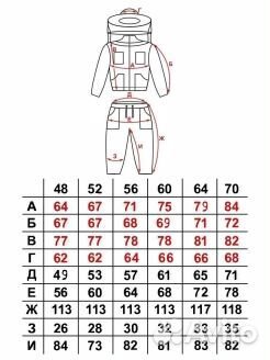 Костюм пчеловода Двунитка суровая с лицевой сеткой