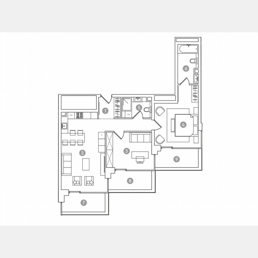 3-к. апартаменты, 100,6 м², 16/19 эт.