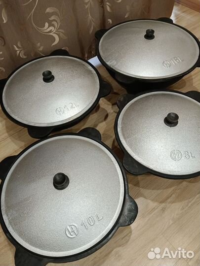 Узбекский чугунный казан 16л, 12л, 10л, 8л