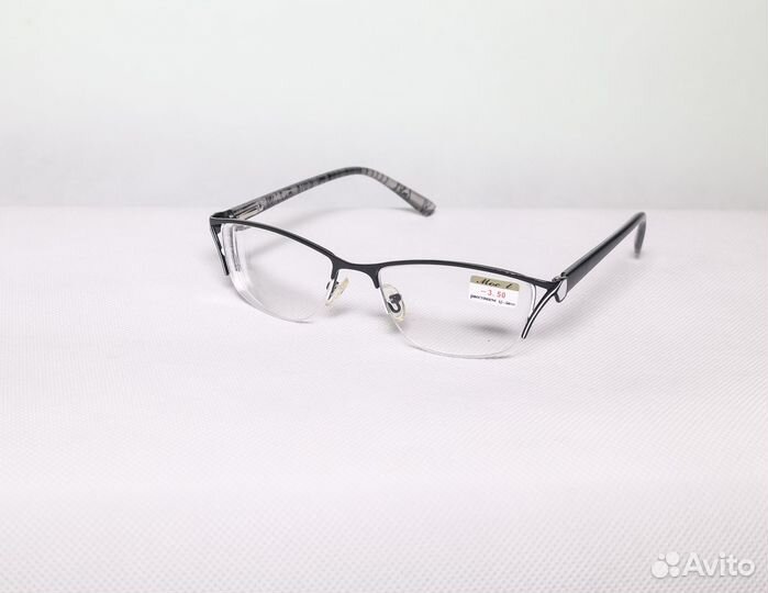 Очки для зрения с диоптриями -3.5 (черные)