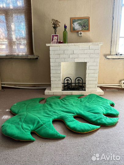 Большая подушка листок коврик монстерра