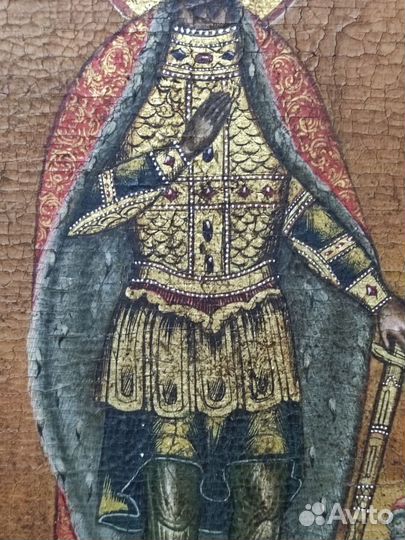 Старинная икона св князя Александр Невский