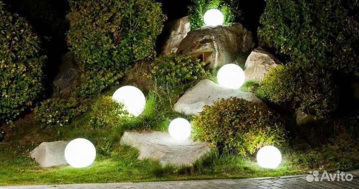 Светящиеся уличные светильники LED шар IP68 и IP65