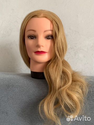Голова манекен. Натуральный волос 50-60см