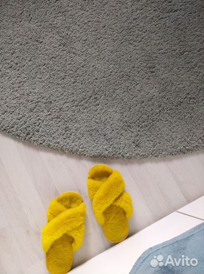 Ковер икеа Одум круглый 195 см светло-зеленый