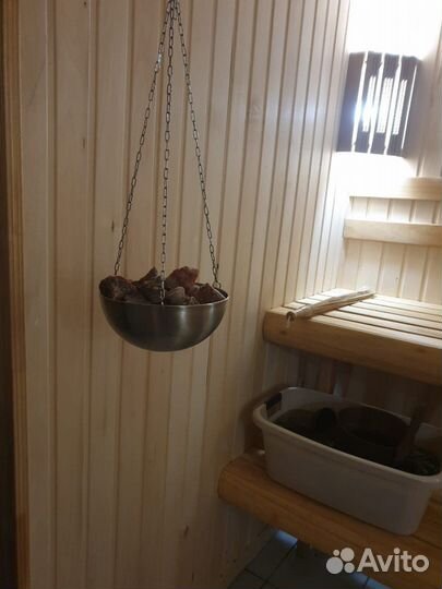 Морская соль Сильвинит в чаше для сауны