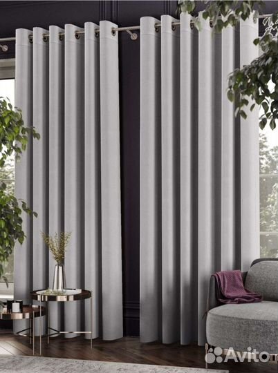 Шторы на люверсах 2шт