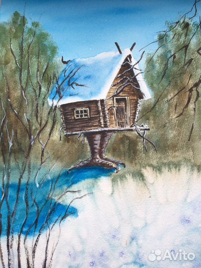 Картина акварель А4