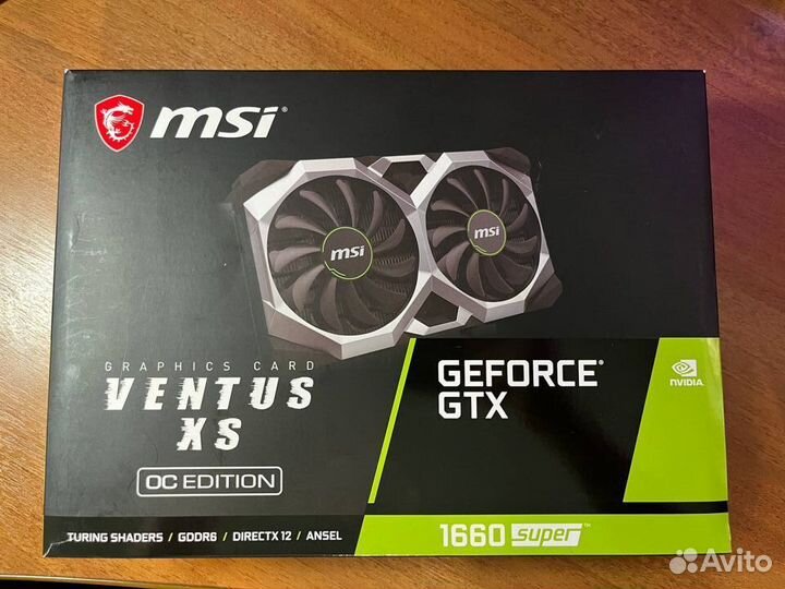 Видеокарта GTX 1660 super MSI Ventus XS OC