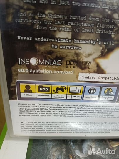 Игра на ps 3 Resistance Trilogy