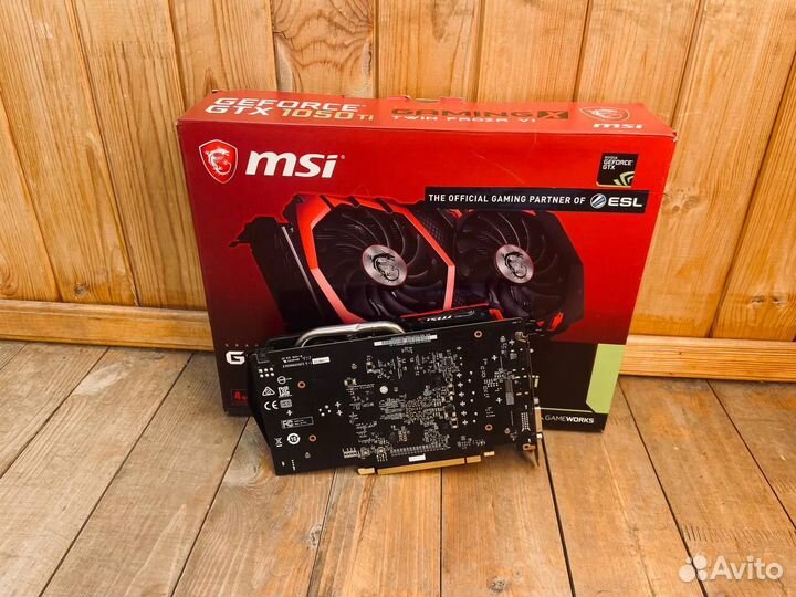 Игровая видеокарта MSI GTX 1050 Ti Gaming X 4G