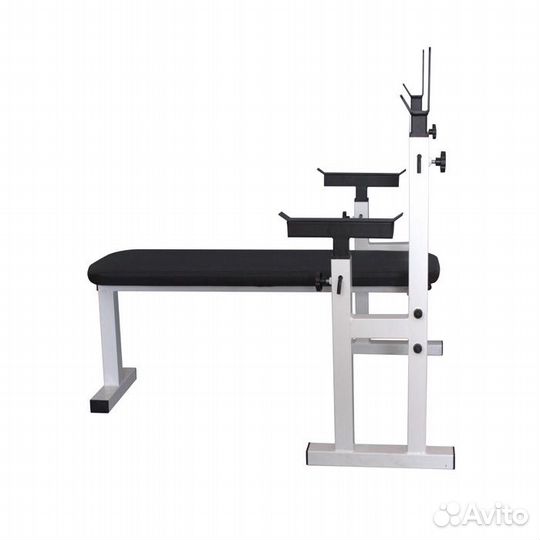Скамья - стойка для жима 500 с подстраховкой белая
