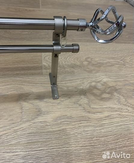 Карниз для штор двухрядный металлический