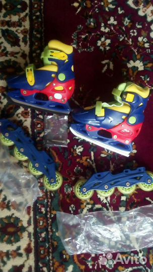 Коньки ролики 2в1 (р29-32)