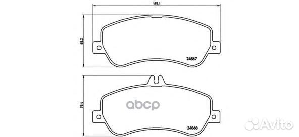 Колодки тормозные дисковые перед P50086 Brembo