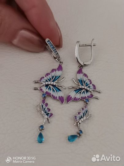 Серьги серебро