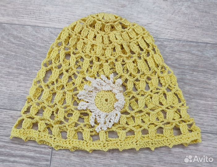 Вязанные летние детские шапочки для девочек