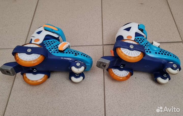 Роликовые коньки детские раздвижные + защита