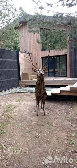 Скульптуры ручной работы из веток