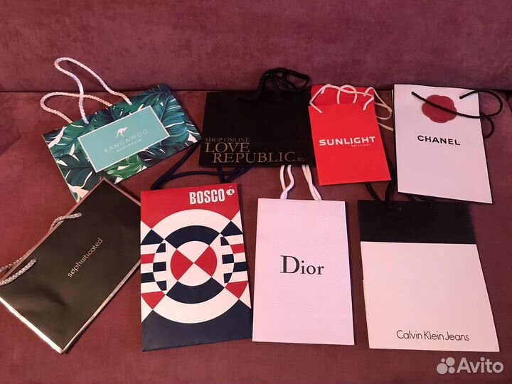 Брендовые пакеты,пыльники,коробки