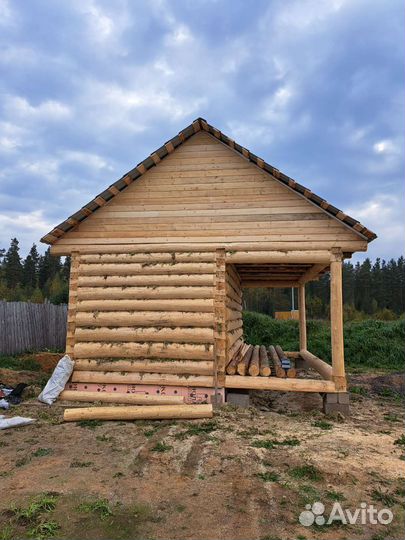 Сруб для бани 6х3+2 с доставкой и установкой