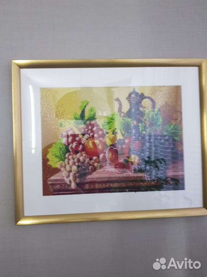 Картина, вышивка стразами, ручная работа