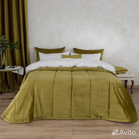 Покрывало Беллиссимо темный янтарь новое плед