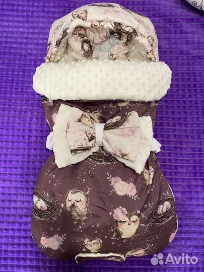 Конверт на выписку для девочки зима