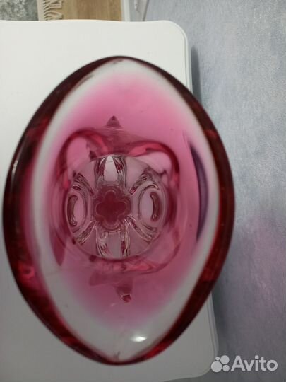 Ваза цветное стекло Чехословакия, СССР лзхс винтаж