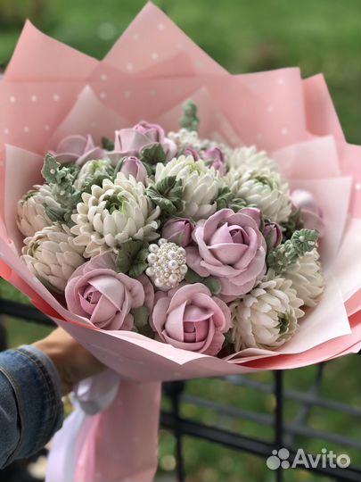 Съедобные букеты из зефира