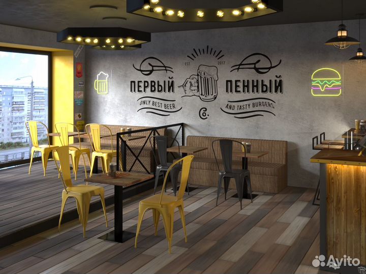 Крафтовый пивной бар-магазин с бургерами по франши