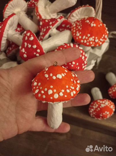 Ёлочные игрушки. Грибы