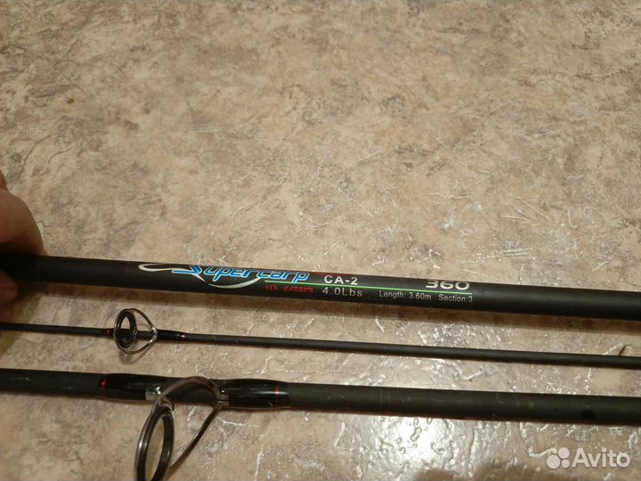 Карповая катушка с удочкой