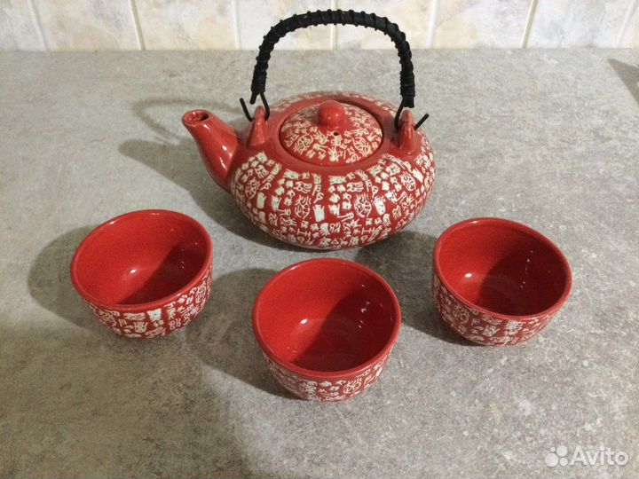 Чайник для заварки со стаканчиками