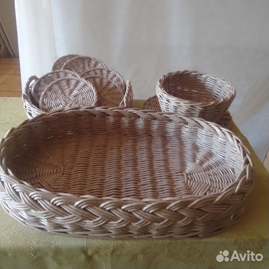 Большой плетёный набор для кухни