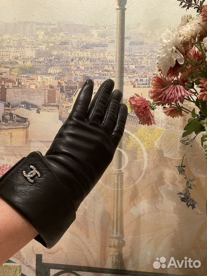 Перчатки женские кожаные размер 6.5
