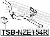 Втулка стабилизатора зад прав/лев tsbnze154R