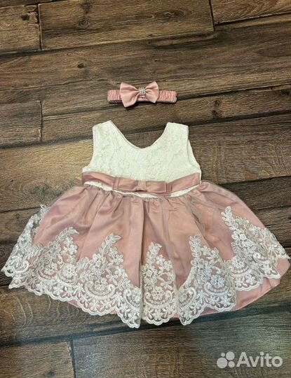 Платье нарядное праздничное 6-12 мес