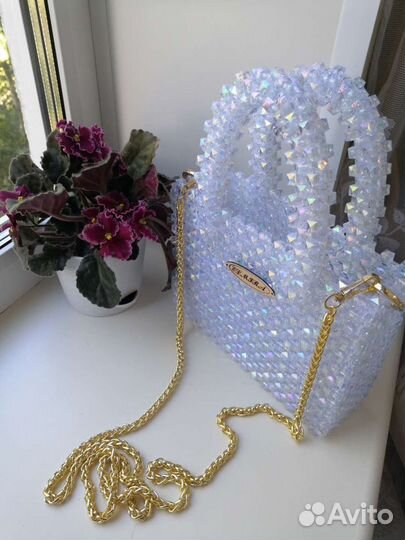 Сумка из акриловых бусин