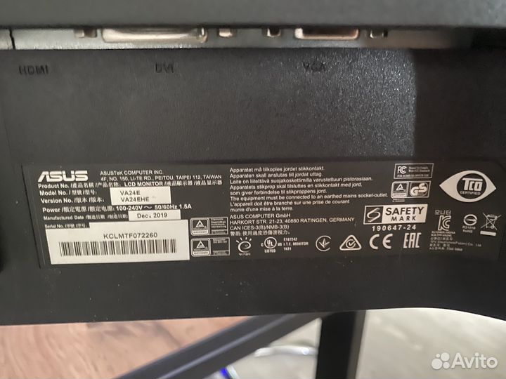 Монитор Asus VA24EHE