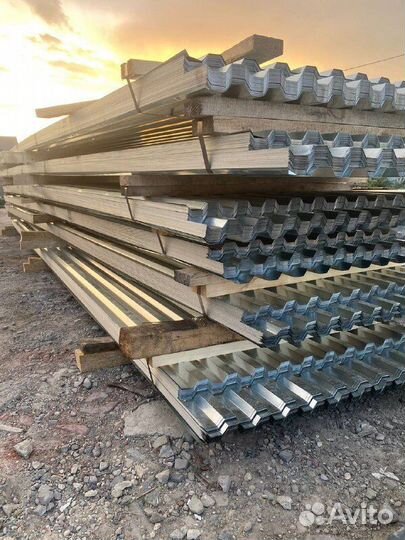 Профнастил С21 Цинк 0.45мм 6м